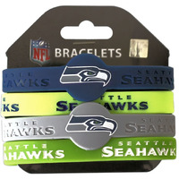 Seattle Seahawks Bracelets 4 Pack Silicone