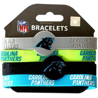 Carolina Panthers Bracelets 4 Pack Silicone - Special Order