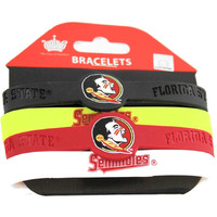 Florida State Seminoles Bracelets 4 Pack Silicone - Special Order