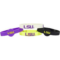 LSU Tigers Bracelets - 4 Pack Silicone - Special Order