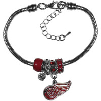 Detroit Red Wings Bracelet - Euro Bead
