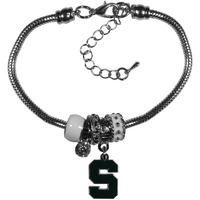 Michigan State Spartans Bracelet Euro Bead Style