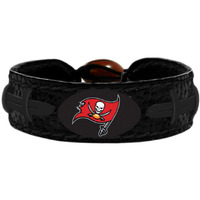 Tampa Bay Buccaneers Bracelet Team Color Tonal Black Football CO