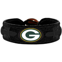 Green Bay Packers Bracelet Team Color Tonal Black Football CO