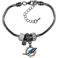 Miami Dolphins Bracelet Euro Bead Style