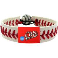 College World Series Bracelet Classic Baseball Logo White CO