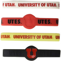 Utah Utes Bracelets - 4 Pack Silicone - Special Order
