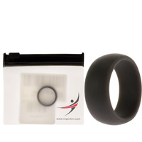 Silicone Wedding Ring - Grey by ROQ for Men - 7 mm Ring
