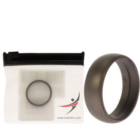Silicone Wedding Ring - Grey by ROQ for Men - 15 mm Ring