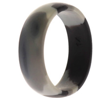 Silicone Wedding Ring - Black-Camo by ROQ for Men - 14 mm Ring