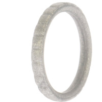 Silicone Wedding Stackble Lines Single Ring - Silver by ROQ for Women - 6 mm Ring