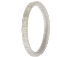 Silicone Wedding Stackble Lines Single Ring - Silver by ROQ for Women - 10 mm Ring