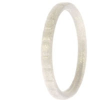 Silicone Wedding Stackble Lines Single Ring - Silver by ROQ for Women - 11 mm Ring