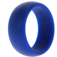 Silicone Wedding Ring Dome Style - Blue by ROQ for Men - 8 mm Ring