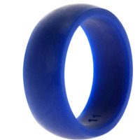 Silicone Wedding Ring Dome Style - Blue by ROQ for Men - 11 mm Ring
