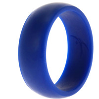 Silicone Wedding Ring Dome Style - Blue by ROQ for Men - 14 mm Ring