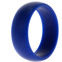 Silicone Wedding Ring Dome Style - Blue by ROQ for Men - 13 mm Ring