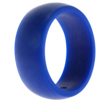 Silicone Wedding Ring Dome Style - Blue by ROQ for Men - 9 mm Ring