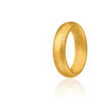 Silicone Wedding Ring - Dome Style - Gold by ROQ for Women - 4 mm Ring