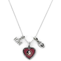 Florida State Seminoles Necklace Charmed Sport Love Football - Special Order