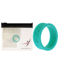 Silicone Wedding Flower Ring - Turquoise by ROQ for Women - 4 mm Ring