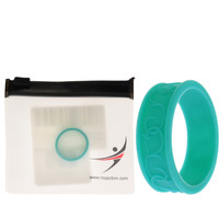 Silicone Wedding Flower Ring - Turquoise by ROQ for Women - 9 mm Ring