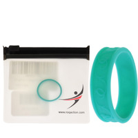 Silicone Wedding Flower Ring - Turquoise by ROQ for Women - 11 mm Ring