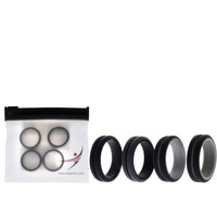 Silicone Wedding 2Layer Middle Line Ring Set - Black-Camo by ROQ for Men - 4 x 7 mm Ring