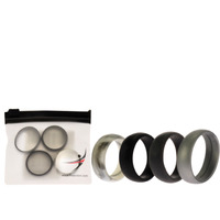 Silicone Wedding Ring Set - Marble by ROQ for Men - 4 x 13 mm Ring