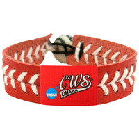 College World Series Bracelet Classic Baseball Logo Red CO
