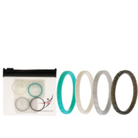 Silicone Wedding Stackble Lines Ring Set - Turquoise by ROQ for Women - 4 x 10 mm Ring