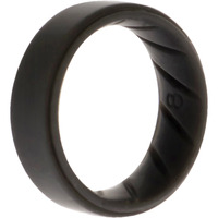 Silicone Wedding BR 8mm Edge Ring - Basic-Grey by ROQ for Men - 8 mm Ring