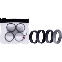 Silicone Wedding BR 8mm Edge Ring Set - Black-Camo by ROQ for Men - 4 x 13 mm Ring