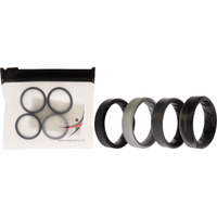 Silicone Wedding BR 8mm Edge Ring Set - Black-Camo by ROQ for Men - 4 x 9 mm Ring