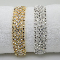 Brocade Bracelet Crystal Chevron Design In Vintage Look