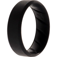 Silicone Wedding BR 8mm Edge Ring - Basic-Black by ROQ for Men - 14 mm Ring