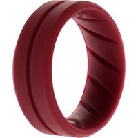 Silicone Wedding BR Middle Line Ring - Basic-Bordo by ROQ for Men - 8 mm Ring