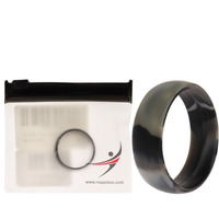 Silicone Wedding Ring - Black-Camo by ROQ for Men - 15 mm Ring