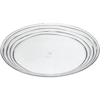 Designer Swirl 12 Acrylic clear Dinner Plates Set of 4, crystal clear Unbreakable Acrylic Dinner Plates for All Occasions BPA Free Dishwasher Safe(D0102H5L762)