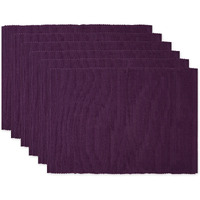DII Eggplant Ribbed Placemat (Set of 6)