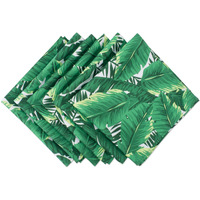 DII Banana Leaf Print Outdoor Napkin (Set of 6)