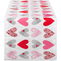 DII Hearts Collage Print Table Runner