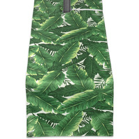 DII Banana Leaf Outdoor Table Runner With Zipper