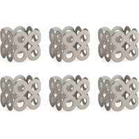 DII Silver Square Die Cut Napkin Ring (Set of 6)