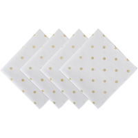 DII Polka Dot Napkin(Set of 4) White/Gold Metallic