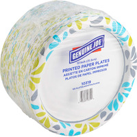 Genuine Joe Printed Paper Plates - Disposable - Multi - 125 / Pack
