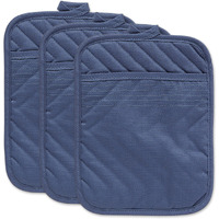 DII French Blue Quilted Potholder Set/3