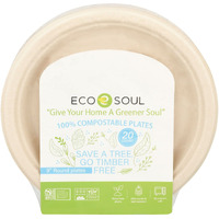 Ecosoul - Rnd Plate 9 Inch Bagasse - case Of 8-20 ct(D0102H54YBT)