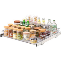 VEVOR 20"W x 21"D Pull Out Cabinet Organizer, Heavy Duty Slide Out Pantry Shelves, Chrome-Plated Steel Roll Out Drawers, Sliding Drawer Storage for Home, Inside Kitchen Cabinet, Bathroom, Under Sink