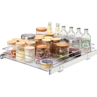 VEVOR 14"W x 21"D Pull Out Cabinet Organizer, Heavy Duty Slide Out Pantry Shelves, Chrome-Plated Steel Roll Out Drawers, Sliding Drawer Storage for Home, Inside Kitchen Cabinet, Bathroom, Under Sink